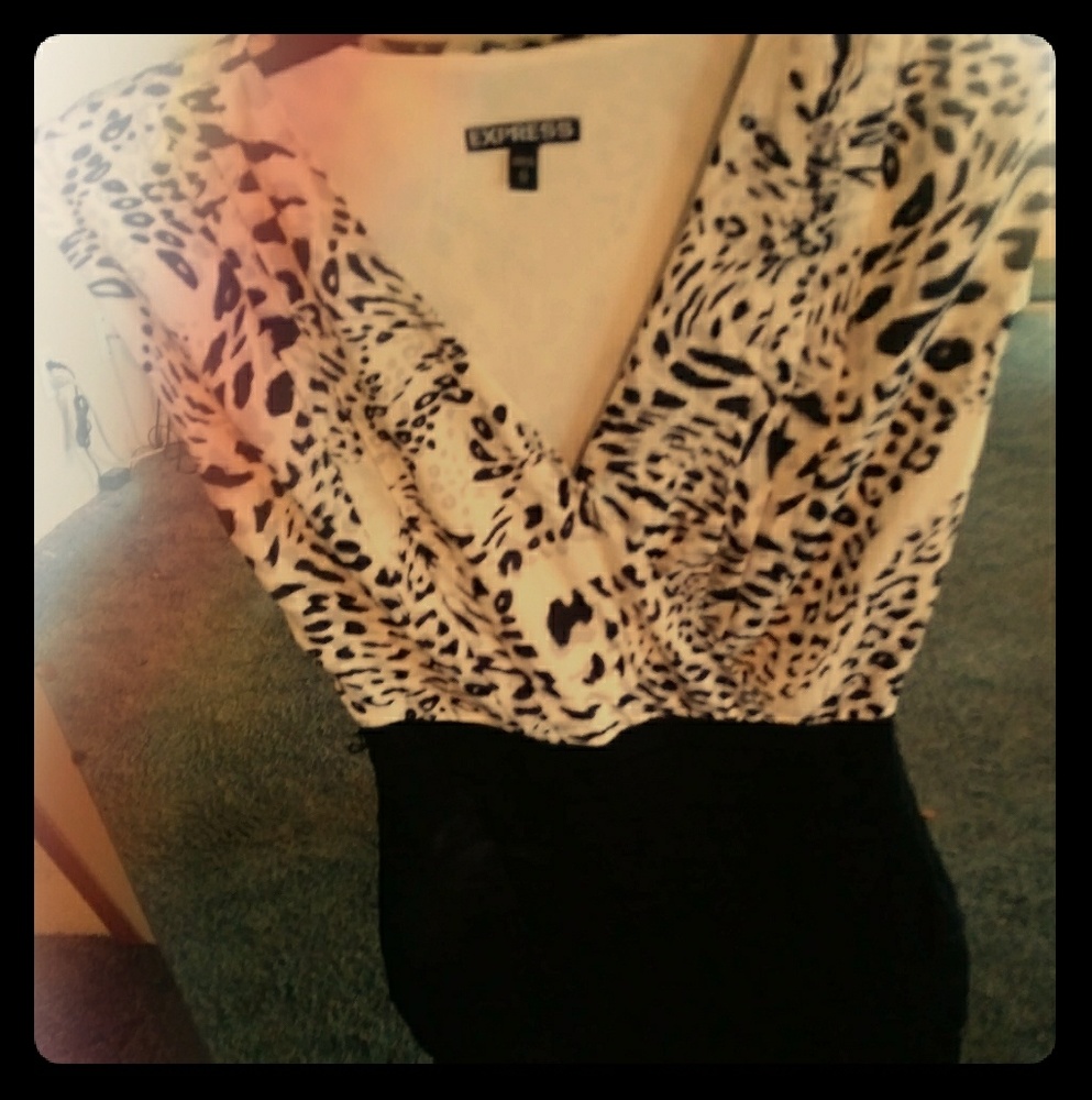 Express Dress Black Aminal Print 👗